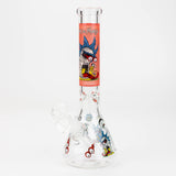 10" RM decal Glow in the dark glass water bong_8