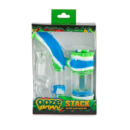 Ooze | Stack Pipe Silicone Water Bubbler & Dab Rig_5