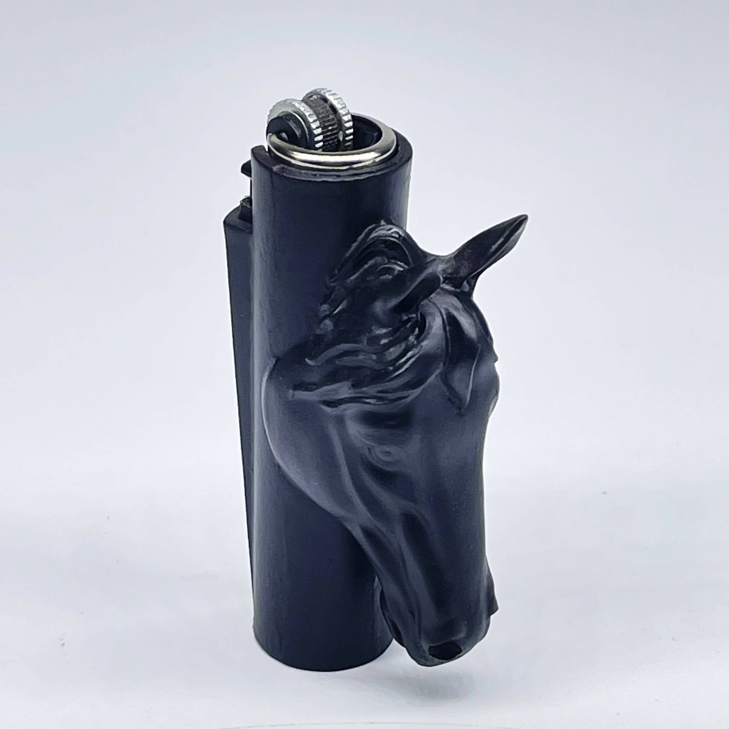 Black Horse 3D Lighter Case for Mini ClipperLighter_1