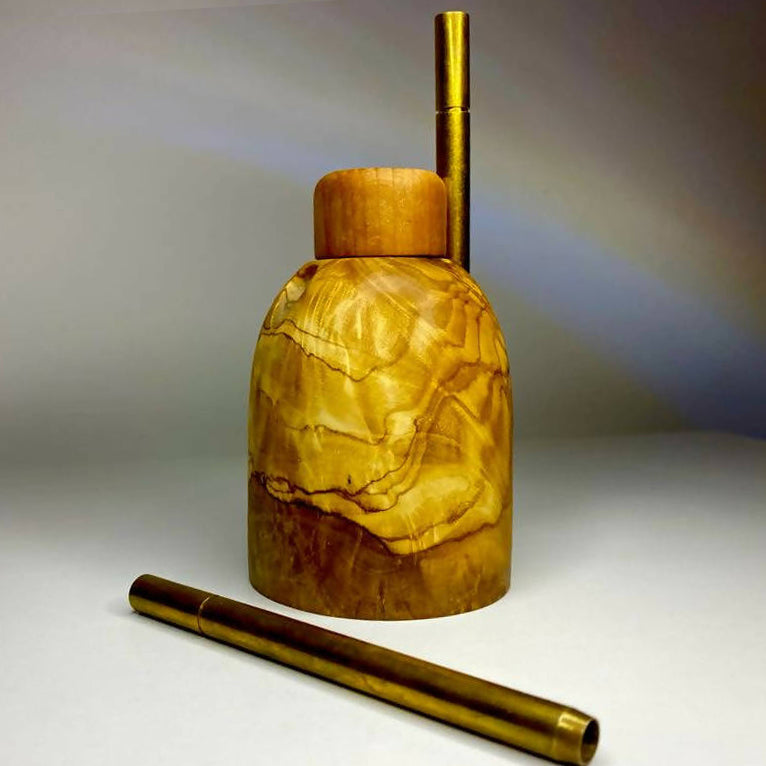 Olive wood tabletop Dugout/One hitter stash Box/Smoker's Gift_0