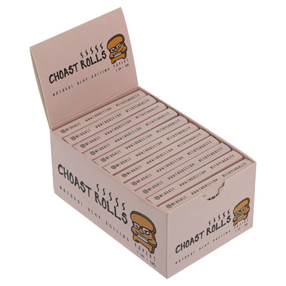 Choast Rolls, Quality Natural Rolling Papers - Carton of 22, Rolling Paper System - 1 1/4'' Papers with Filter Tips and Magnet Closing Lid_0
