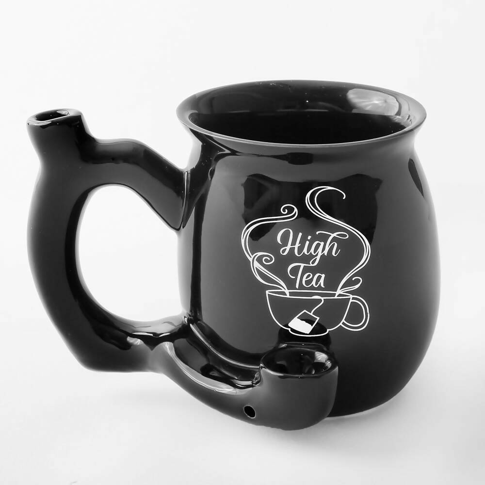 HIGH TEA ROAST AND TOAST PIPE MUG - SHINY BLACK WITH WHITE IMPRINT_0