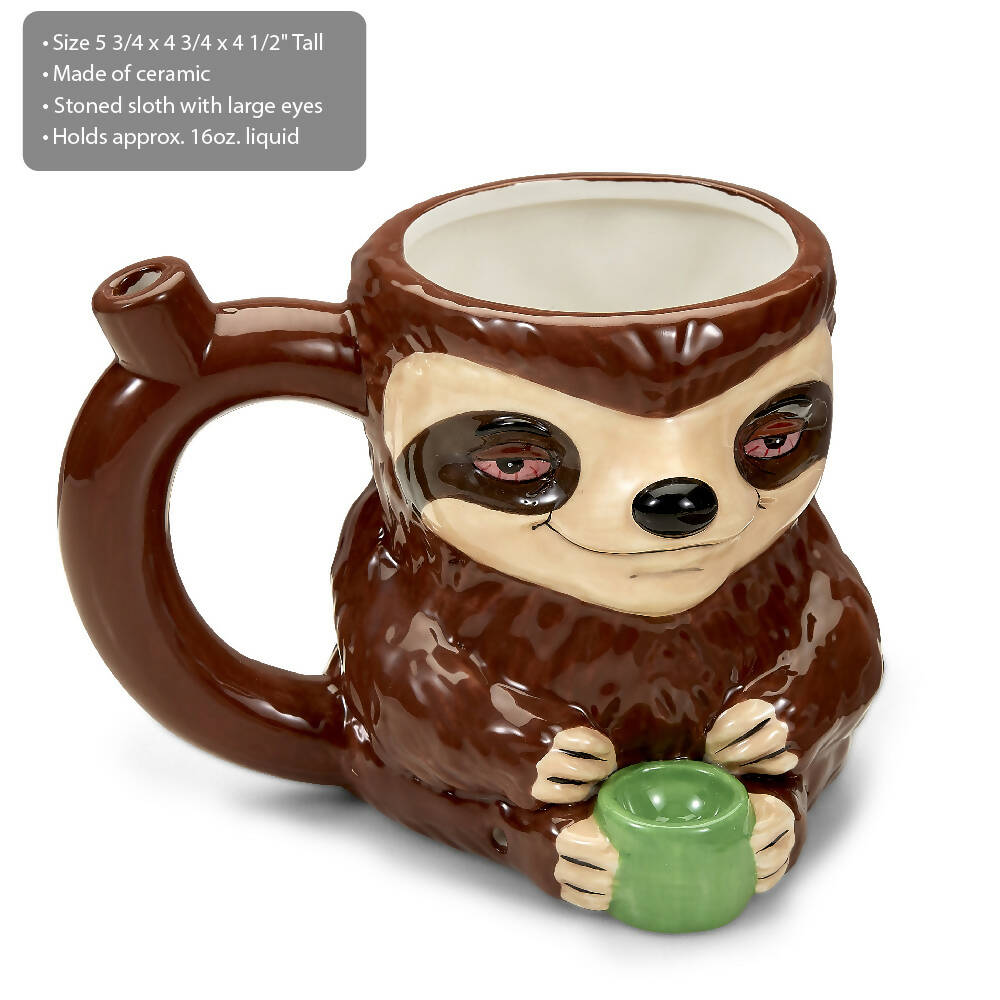 Stoned sloth mug pipe_2