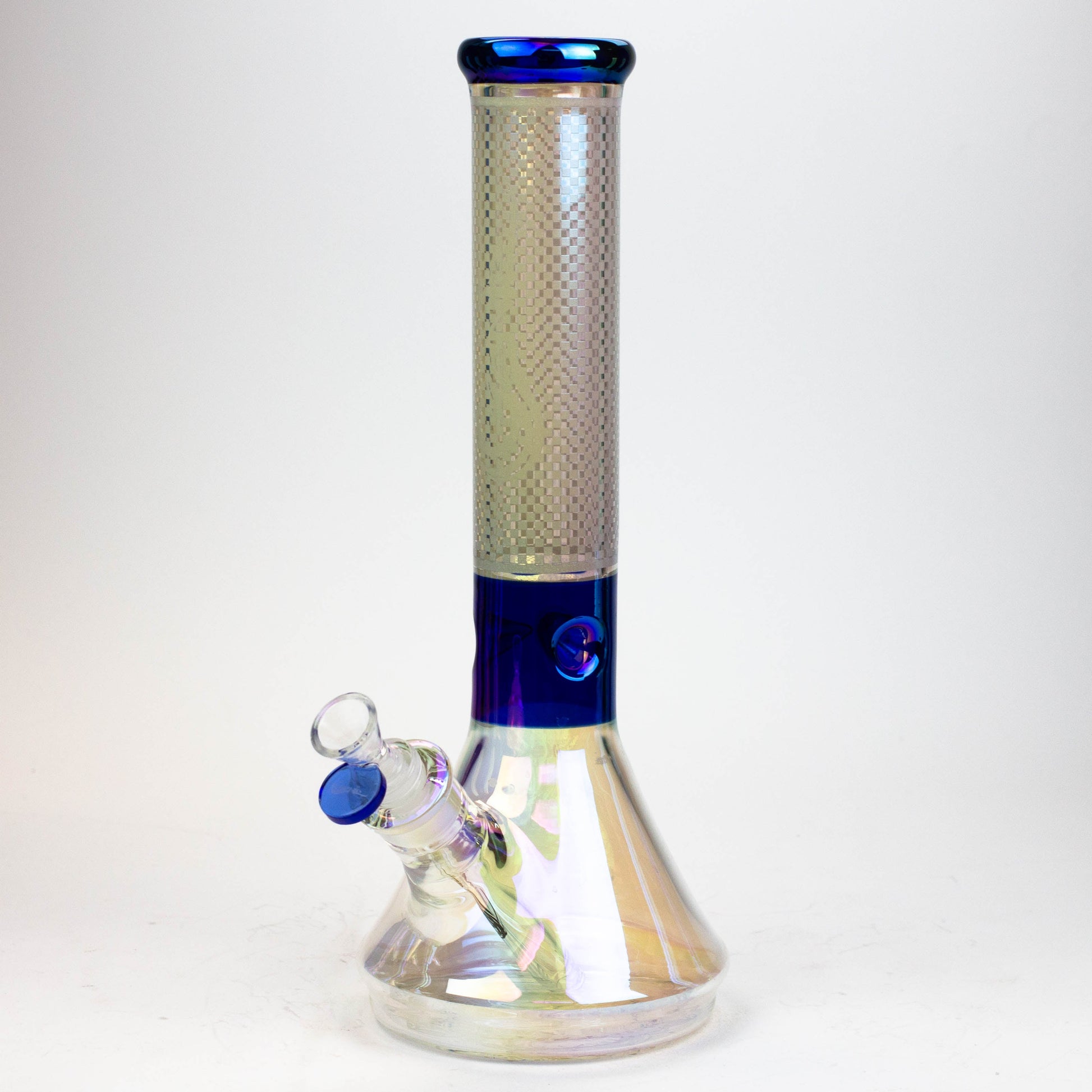 13" Genie electroplated glass beaker bong_11