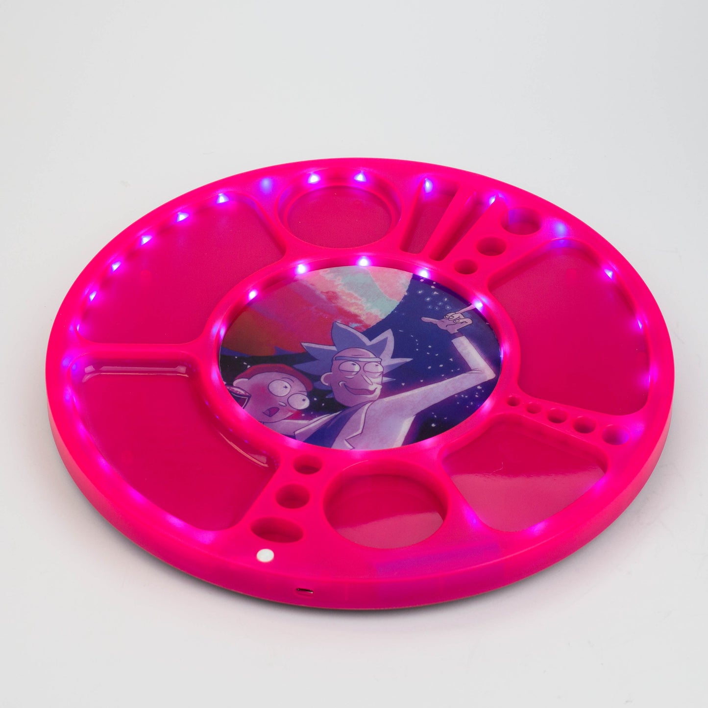 Multi functional 360 Degree Rotating Led Spinning Rolling Tray_2