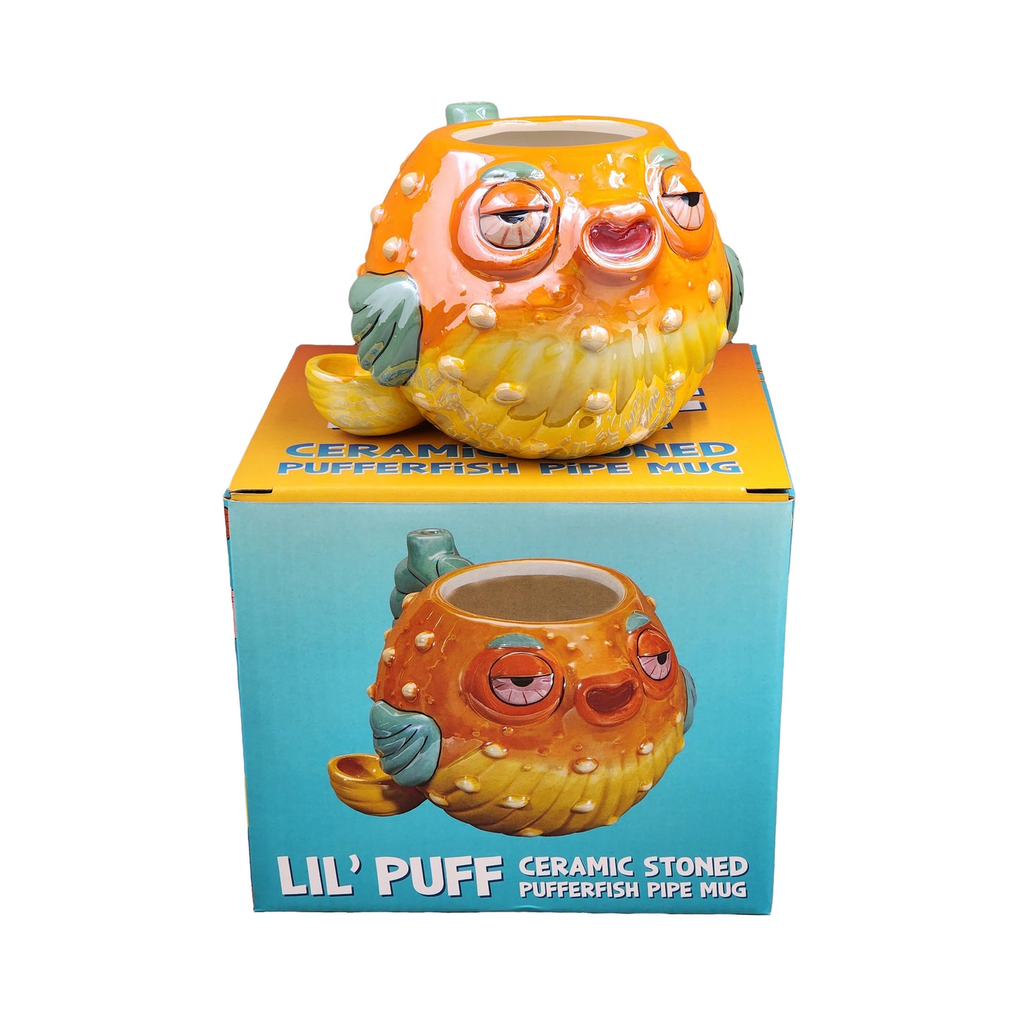Stoned pufferfish mug pipe_5