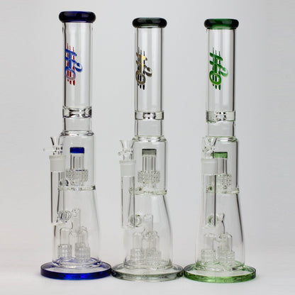 17.5" H2O glass water bong with shower head percolator [H2O-5003]_0