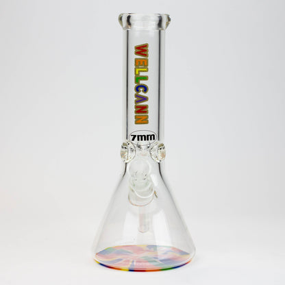 12" WellCann beaker 7 mm glass water bong with Colour Bottom_5