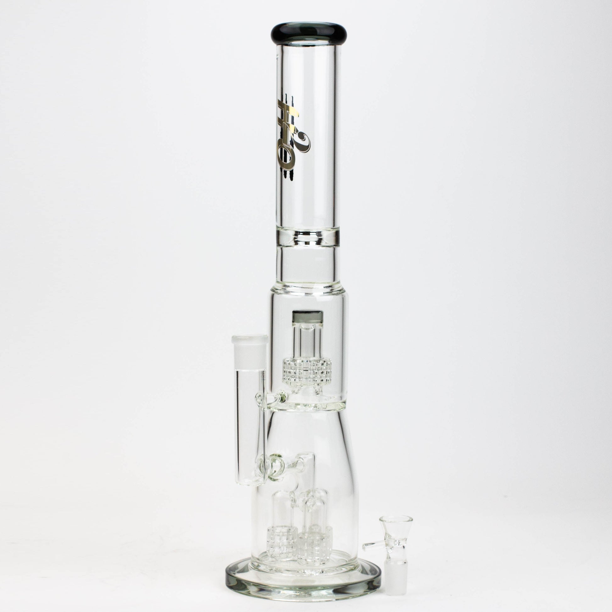 17.5" H2O glass water bong with shower head percolator [H2O-5003]_3