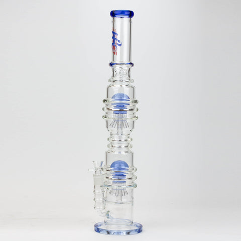 21" H2O  Dual percolator glass water bong [H2O-5004]_5