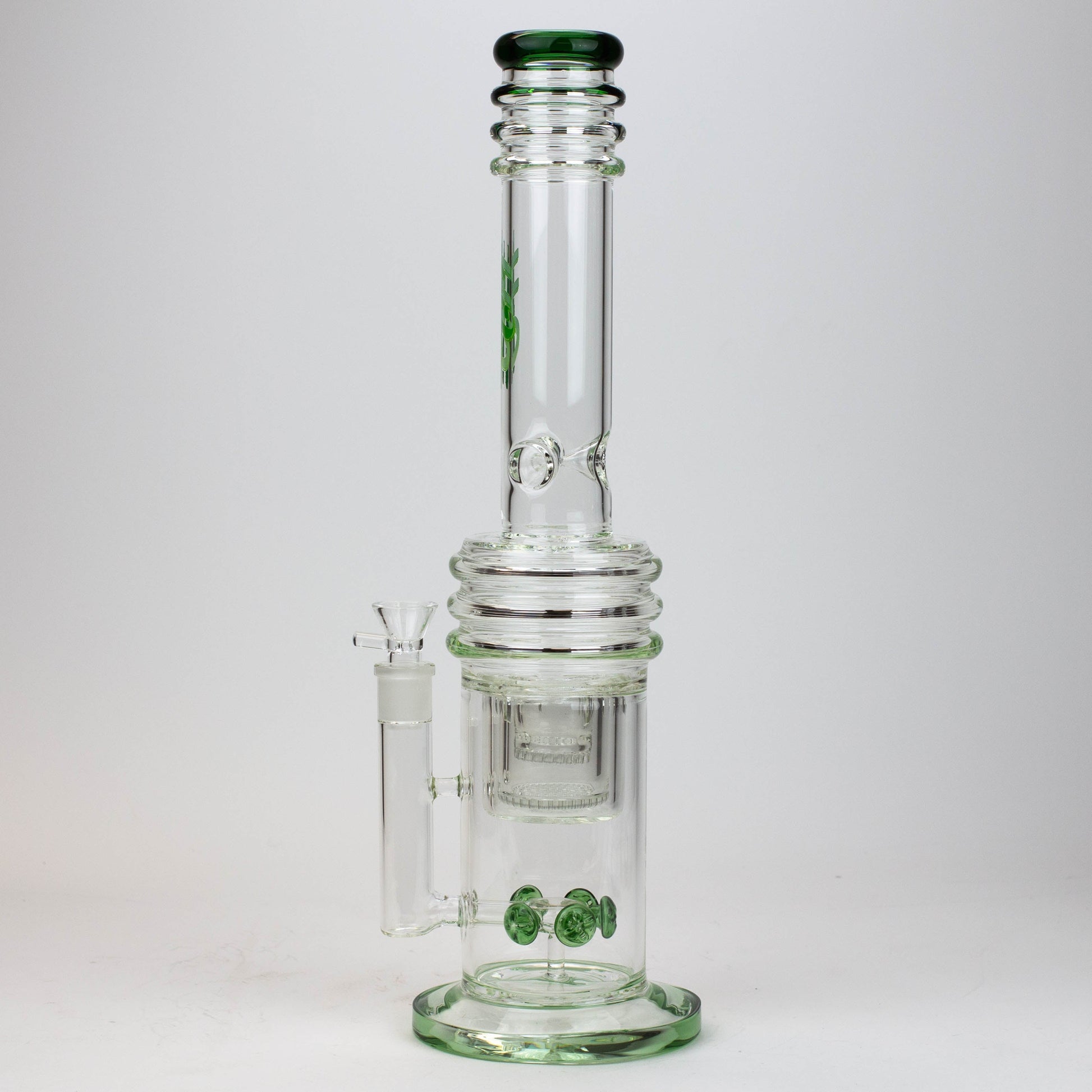 17" H2O glass water bong with double layer honeycomb [H2O-5005]_8