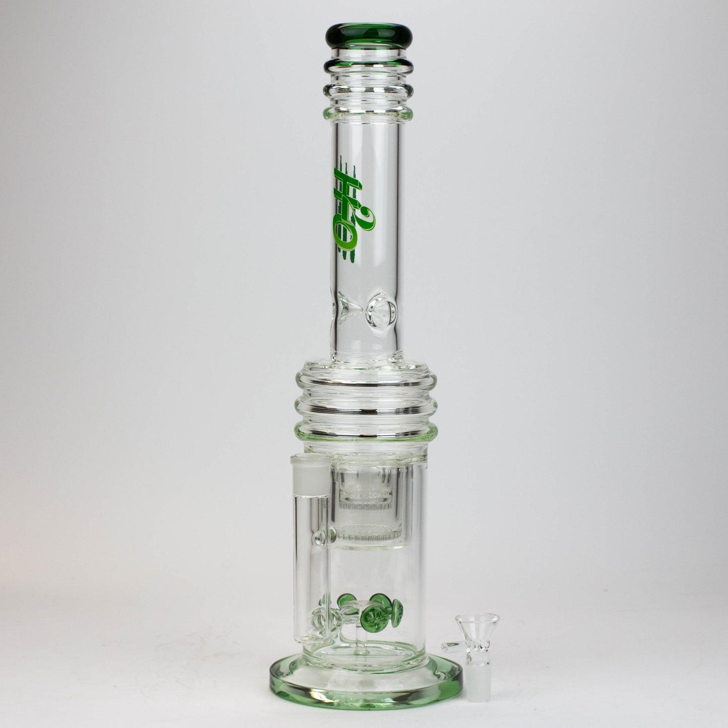 17" H2O glass water bong with double layer honeycomb [H2O-5005]_4