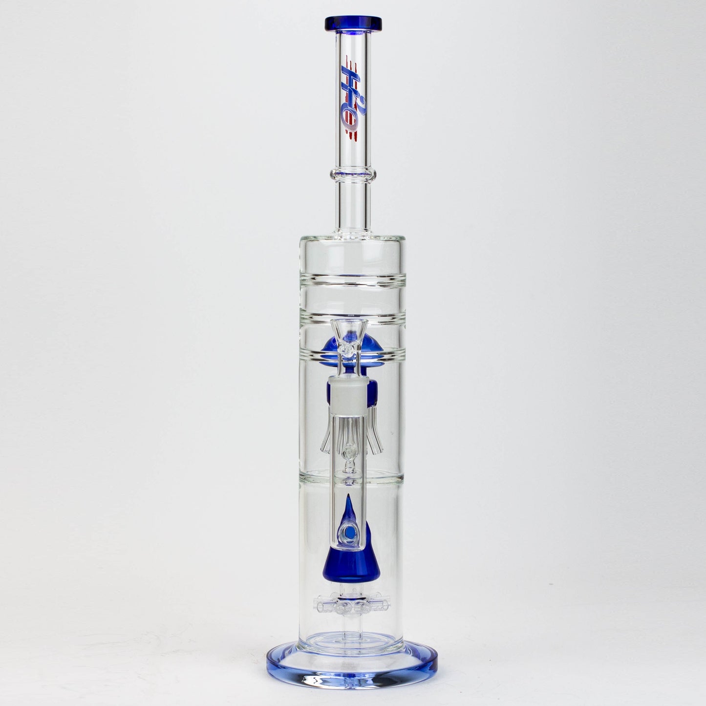 17" H2O dual diffuser glass water bong [H2O-5002]_7