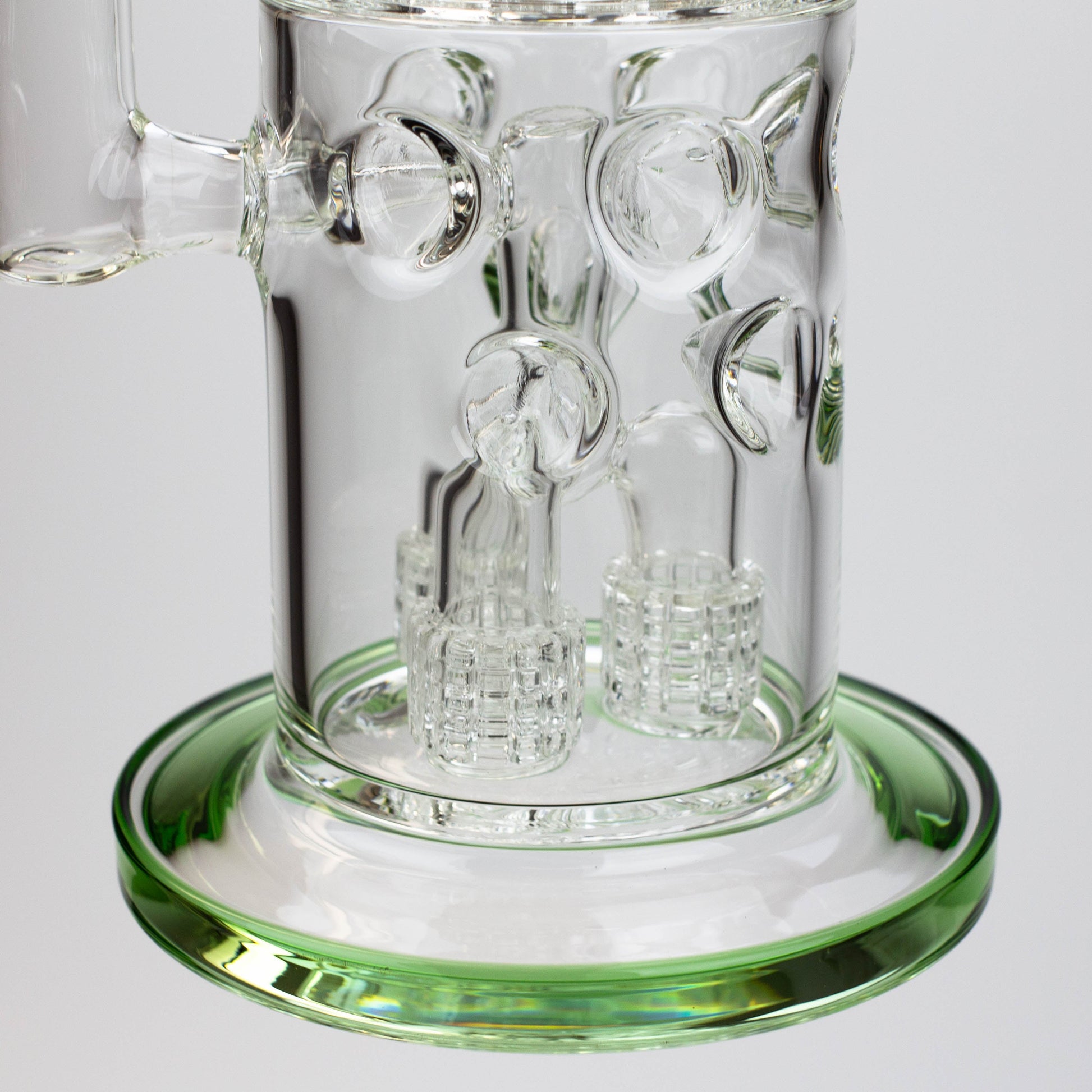 18" H2O glass water bong with thriple mini shower head diffuser [H2O-5007]_1