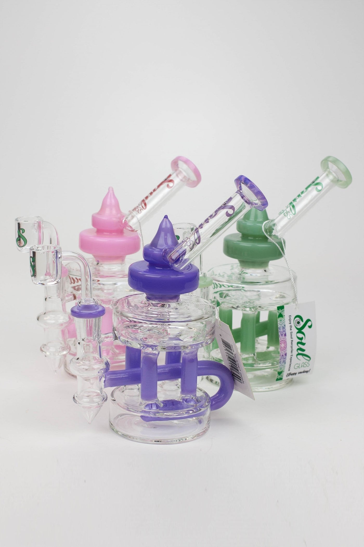 7" SOUL Glass 2-in-1 Double deck recycler bong_0