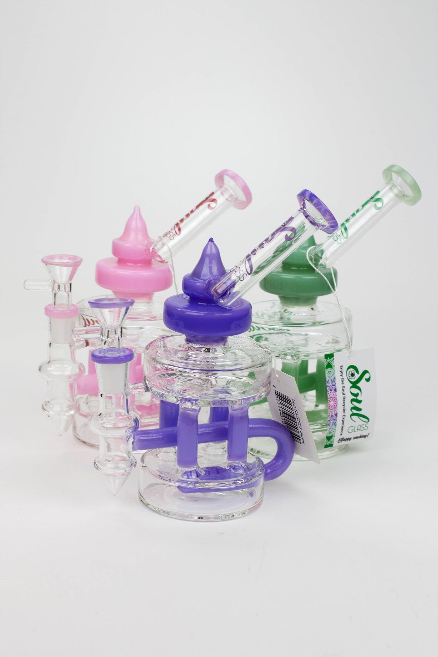 7" SOUL Glass 2-in-1 Double deck recycler bong_4