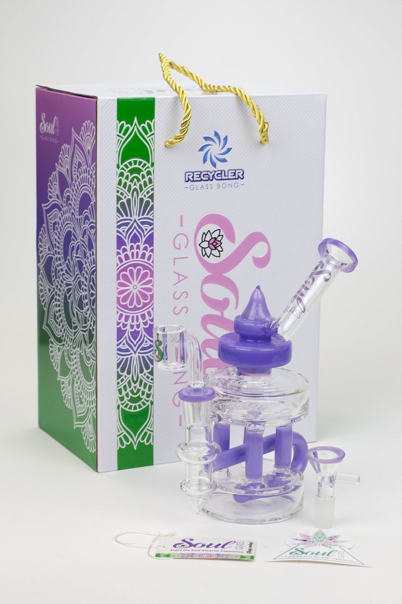 7" SOUL Glass 2-in-1 Double deck recycler bong_3